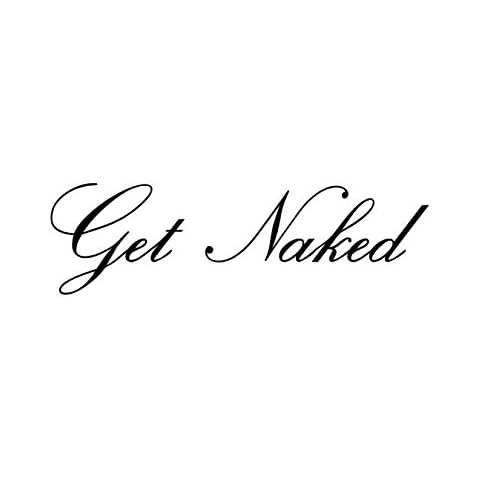 Home Find Get Naked Shower Decals Murals Peel and Stick Removable Waterproof Vinyl Modern Arts Room Decor for Shower Room Bathroom Decoration Black 9.1 inches x 3.1 inches Cover