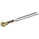 Sonic Energy Stimmgabel Aufsatz – Fuß in Kugelform, 129 g – Aus ECOBRASS, gold – 30 mm Aufsatzfläche – Für Therapie und Massage (VF-RM)
