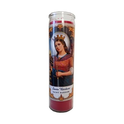 Saint Barbara (Santa Barbara) Red Devotional Candle