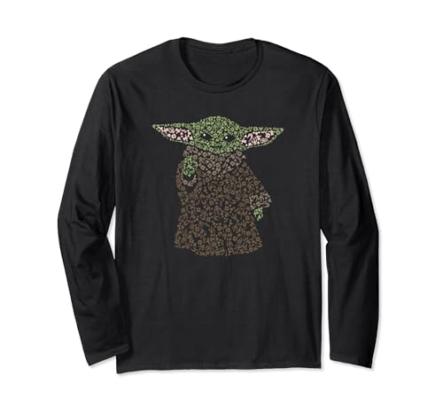 T-shirt Mandalorian Grogu manches longues Star Wars vêtement geek imprimé