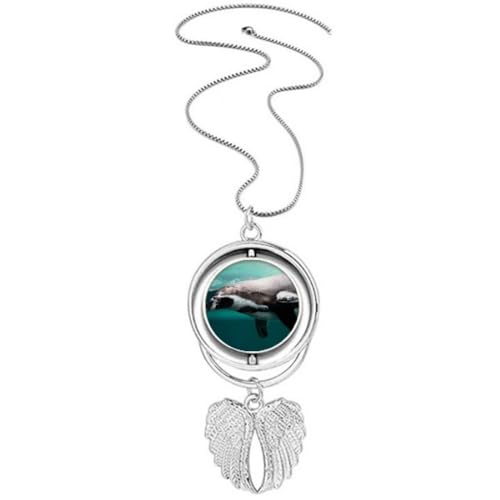 Collier ailes d'ange orné d'un pingouin bleu foncé pour vos soirées