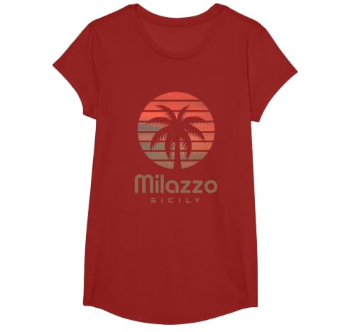 Sicily Milazzo T-Shirt, Girls, Cranberry Red, X-Small