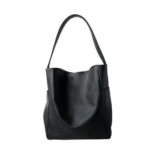 Sac fourre-tout en cuir grand format avec bandoulière réglable