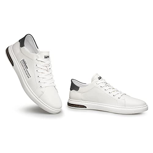 ZRO Men's Premium Business Casual Sneakers - Fashionable Genuine Leather Lace-Up Shoes with Breathable Comfort for Office & Urban Lifestyle3