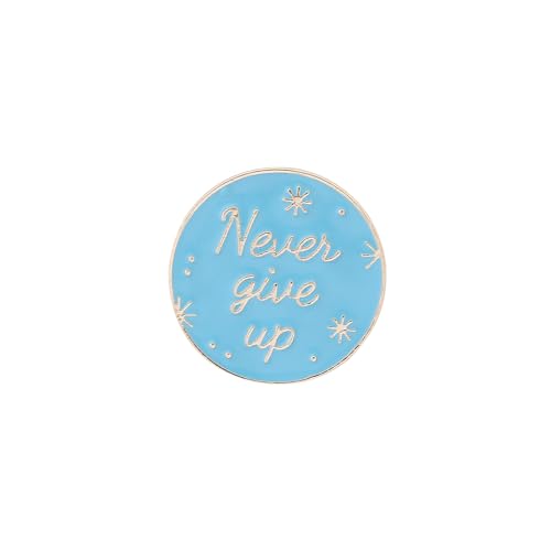 Image of Never GIve Up Awesome Brooch Cartoon Enamel Brooch Pin Jacket Lapel Metal Pins Brooches Badges Exquisite Jewelry Accessories