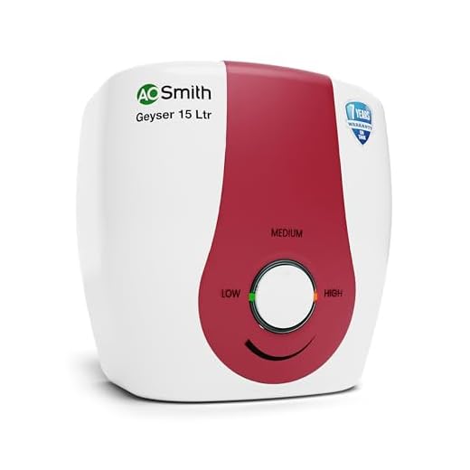 AO Smith Geyser 15 Ltr with 3KW Element with 5 Star BEE Rating | 33% Faster Heating | Blue Diamond Glass-Lined Tank for 2X Corrosion Resistance | 7 Yr Tank, 2 Yr Comprehensive Warranty | SGS-GREEN-015