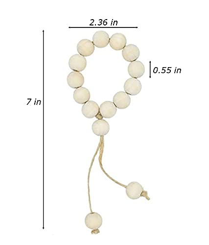 Lebejua Handmade Napkin Ring With Wood Beads & Jute Twine - Affordable Rustic Wooden Napkin Ring Holder For Table Decoration | Boho Style Farmhouse Napkin Rings | Napkin Rings Set Of 6 #TOP1