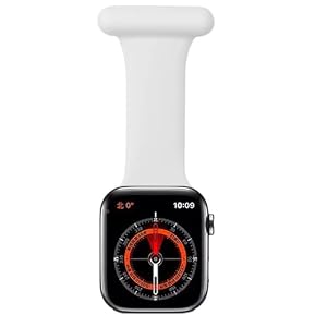 TRIXES Smartwatch-Anhänger, Weiß – Pin-Verschluss (42-45 mm)