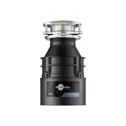 InSinkErator Garbage Disposal, Badger 1, Standard Series, 1/3 HP Continuous Feed, Black, Waterborne Grey Enamel