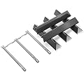 7636 Flavorizer Bars & 69787 Grill Burner for Weber Spirit and Spirit II 300 Series E310 E320 E330 S310 S320 S330 with Front Control, 15.3" Heat Plate 18" Burner for Spirit 300 Grill replacement parts