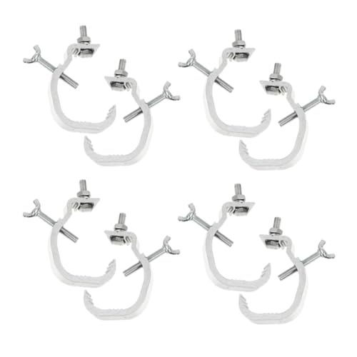 Crochets de fixation tubes 30-52 mm aluminium argenté scène