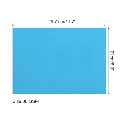 MECCANIXITY 100 Sheets Colored Copy Paper 8.3 x 11.7 Inch Printer Paper 80gsm Lake Blue for Office Printing, Document Copying, Invitations, Forms, Art Projects - Image 2