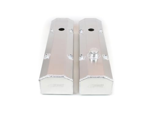 Image of Canton Racing Products 65-201 Valve Cover (Small Block Chevy Fab Aluminum with Fill & PCV Ports)