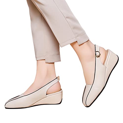 Sandales vintage bout carré blanc 39.5 au design soigné