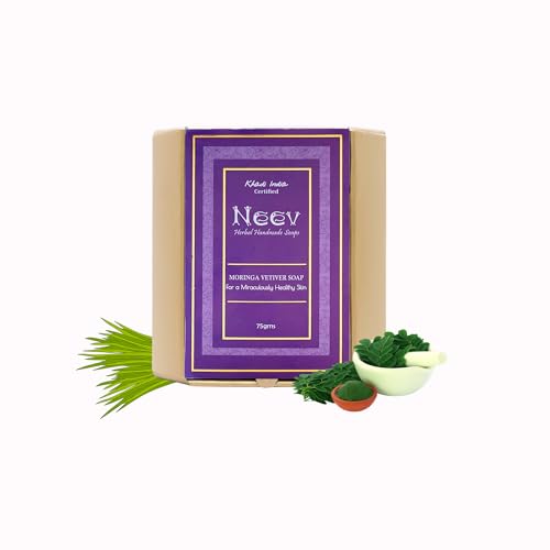 Image of Neev Herbal Handmade Soaps Moringa Vetiver Soap For A Miraculously Healthy Skin (75 G)