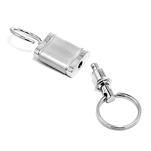 Dodge Srt8 Logo Metal Satin Chrome Valet Pull Apart Key Chain Ring Fob #TOP3
