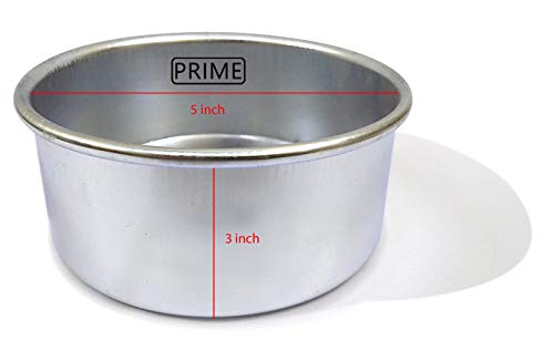 Image of Prime Bakers and Moulders Round Cake Baking Pan Aluminum Tin Mold for Oven (4,5,8,10 Inch)