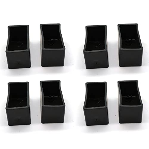 Autuwintor Rubber Leg Tips Rectangular,Chair Leg Caps,Non Skid Chair Leg Caps,0.59x1.18/15x30mm(Lxw),8 Pcs