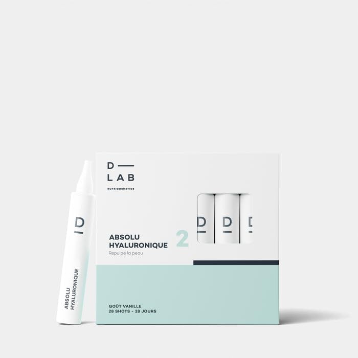 D-LAB | Absoluto Hialurónico Shots 28 Días | Ácido Hialurónico Vegano | Piel Hidratada, Rebote & Suavizado | Resultados Visibles desde 7 Días