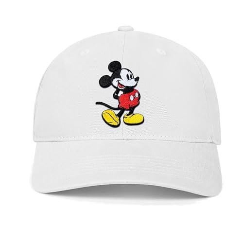 Disney Adult Baseball Cap Mickey Mouse Adjustable Dad Hat White