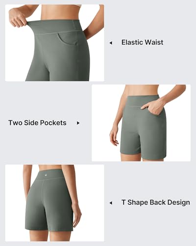 Image of G4Free EverGoing Women's Casual Shorts High Waisted 4'' / 5'' Comfy Shorts with Pockets for Yoga Workout Lounge