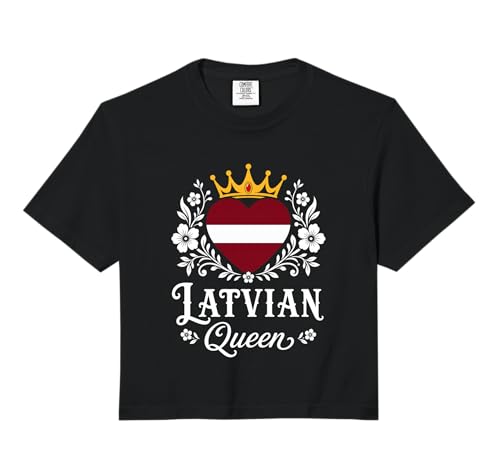Latvian Queen Latvia Flag Proud Latvian Woman Comfort Colors Crop Top
