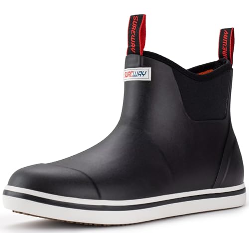 Image of SUREWAY Women's Deck Boots Professional Non-Slip Fishing & Ankle Deck Boot Waterproof Rain Boots