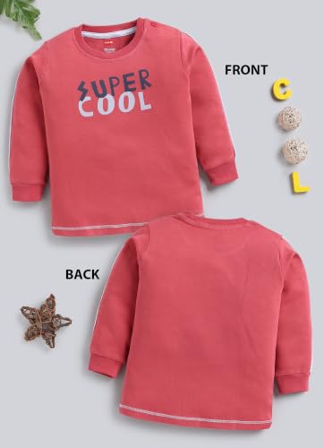 Image of LuvLap Baby Boys Regular Fit 100% Cotton Full Sleeves Boys T-Shirt Set Pack of 2
