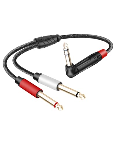 Cable TRS 1/4 a doble TS de 6.35 mm ideal para sintetizadores