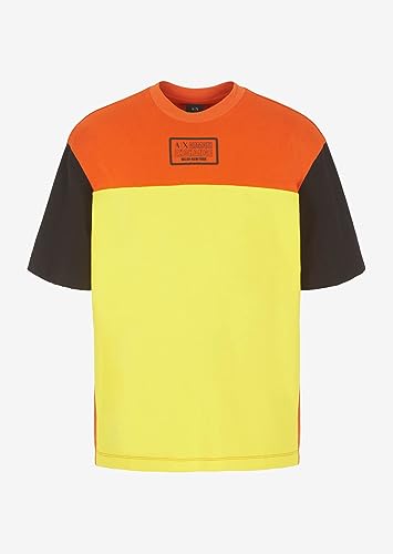 Armani Exchange Men's Oversized Heavy Jersey Logo Colorblock Jumper3