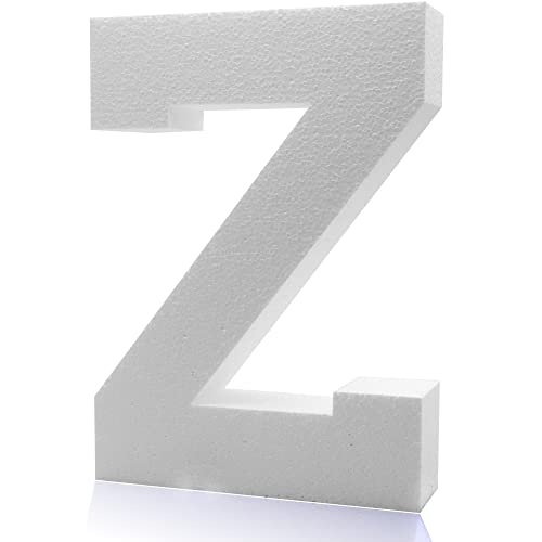 LEDU® Lettre en polystyrène | Fabriquée en polystyrène | Idéale pour peindre, coller et décorer | Inscription décorative (Lettre Z, Medium (31cm))