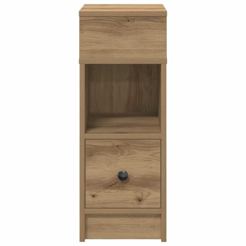 Table de chevet pour petits espaces - Solution gain de place chêne Artisan 66cm