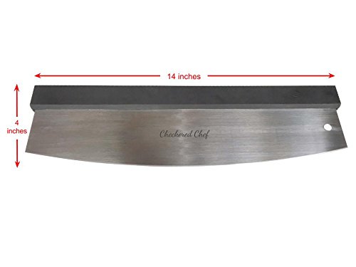 image for Checkered Chef Pizza Cutter - Premium, Stainless Steel Rocker Blade w/
