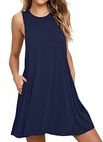 Image of Short /Long Sleeve Women's Cold Shoulder Dress with Pockets Casual Swing T-Shirt Dresses
