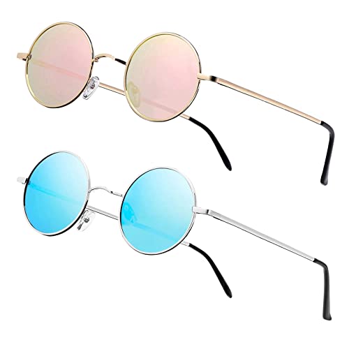 Image of Vintage Small Round Polarized Hippie Sunglasses for Men Women Circle Sun Glasses NP1002