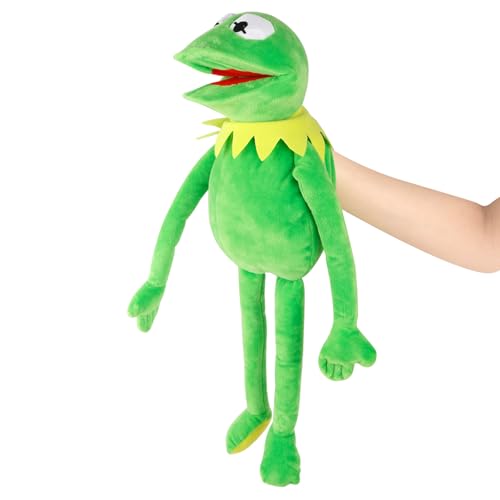 Handpuppe Frosch 60cm, Puppe Anime Frog Spielzeug Handpuppe Kuscheltier Tier Niedliches Rollenspiel Interaktives Früherziehungsspielzeug Geschenk für Kinder Jungen Mädchen Perfekt für Puppentheater