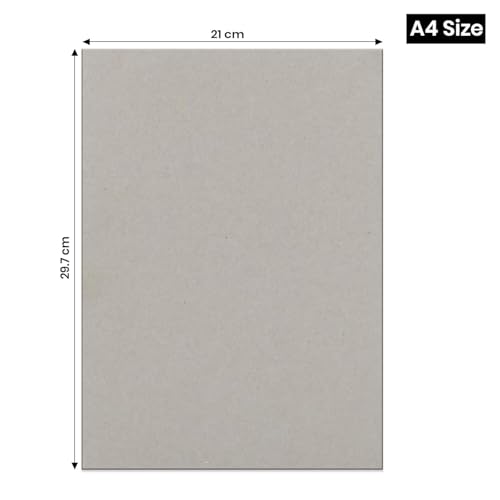 Image of A4 Grey Board 2mm (800 GSM) Thickness Pack of 5 Fine Finish Board