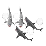 TOYANDONA 4juegos Decoración De Peceras con Forma De Tiburón Decoraciones Flotantes para Acuario De Agua Dulce y Salada Adornos Colgantes Divertidos para Pecera