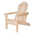 Shine Company Marina Adirondack Chair, Back & Seat Pre-Assembled, Natural