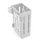 5 soportes colgantes para plantas de acuario con orificio de drenaje de raíces, vasos de plástico para un mayor crecimiento de plantas acuáticas (blanco)