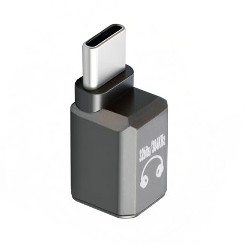 NFHK USB C to 3.5mm Headphone Jack Adapter Support Hi-Res 32bits 384KHz HiFi Sound Quality with DAC Chip