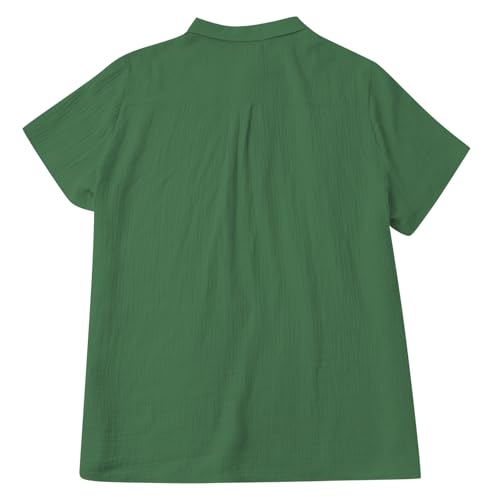 T Shirts for Men Stripe Lapel Button Short Sleeve Casual Shirts Loose Fit Comfy Summer Outdoor Streetwears Plus Size3