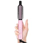 FARERY Mini Thermal Brush 3 Temperature Adjustable, 3/4 Inch Travel Curling Iron for Short Hair, Heated Round Brush for Touch ups and Small Curls, Travel Size Curling Wand, Dual Voltage, Pink