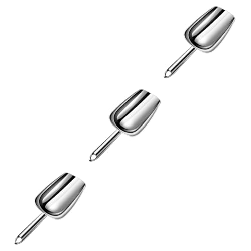 Cabilock 3 Pezzi Paletta Per Ghiaccio Pala Da Cucina Multiuso in Acciaio Inossidabile Per Ghiaccio Tritato Caramelle Noci Farina Uso Domestico Ristorante