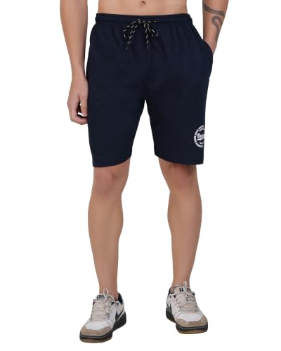 Image of LEELOUIS Men's Cotton Premium Shorts -2 Side Zipper Pockets | Idael for Gym,Travel for Daily Use