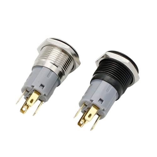 Interrupteur moteur et PC résistant à l'eau 16mm à LED verte - 5