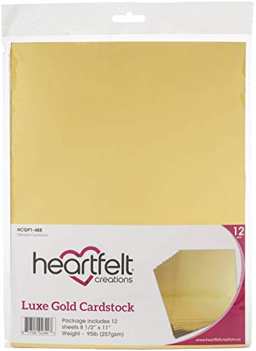 HEARTFELT CREATIONS LUXE CARDSTOCK8.5X11 GOLD HEARTFELT CREATIONS LUXE CARDSTOCK8.5X11 GOLD