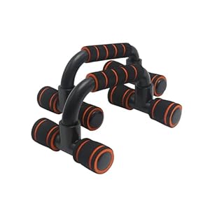 Push Up Bars for Home Gym Travelling Fitness Workouts Training Exercise (Orange)