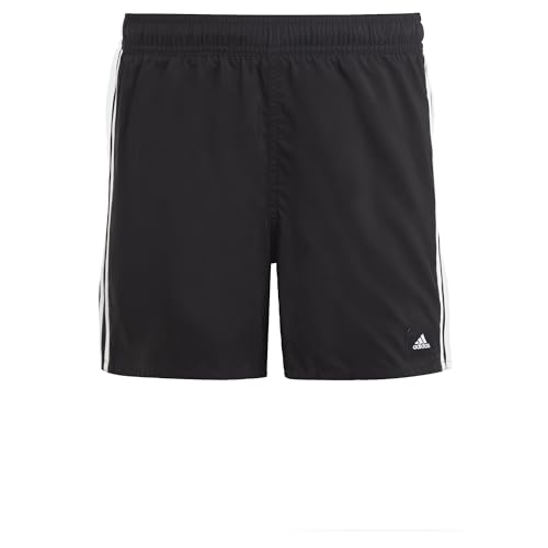 adidas 3-Stripes Swim Shorts Bañador, Niños, Multicolor (Black/White), 7-8 Years