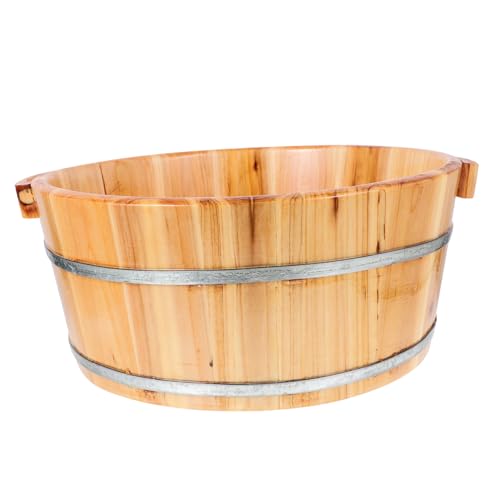 minkissy Madera Para Pies Lavabo Reutilizable Para Portátil De Pies y Relajación Casa
